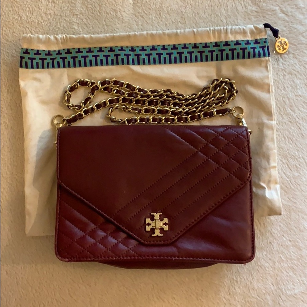 Authentic Tory Burch Leather Kira Quilted Bag